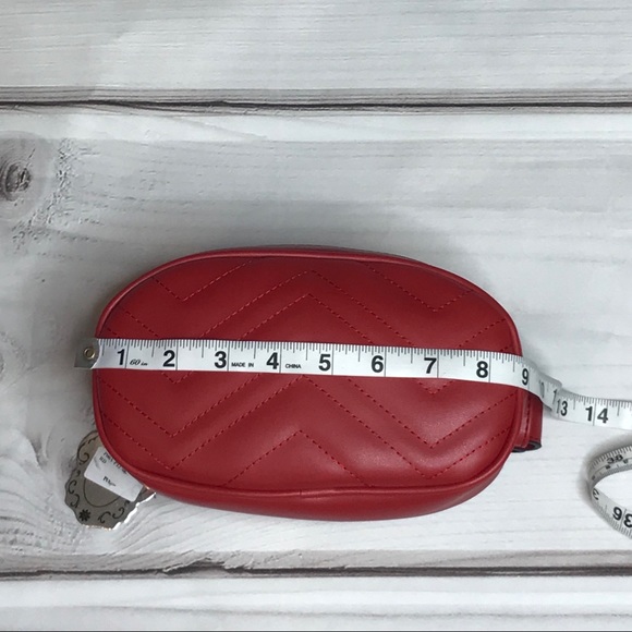 Red fanny pack Boston belt bag - Picture 4 of 8